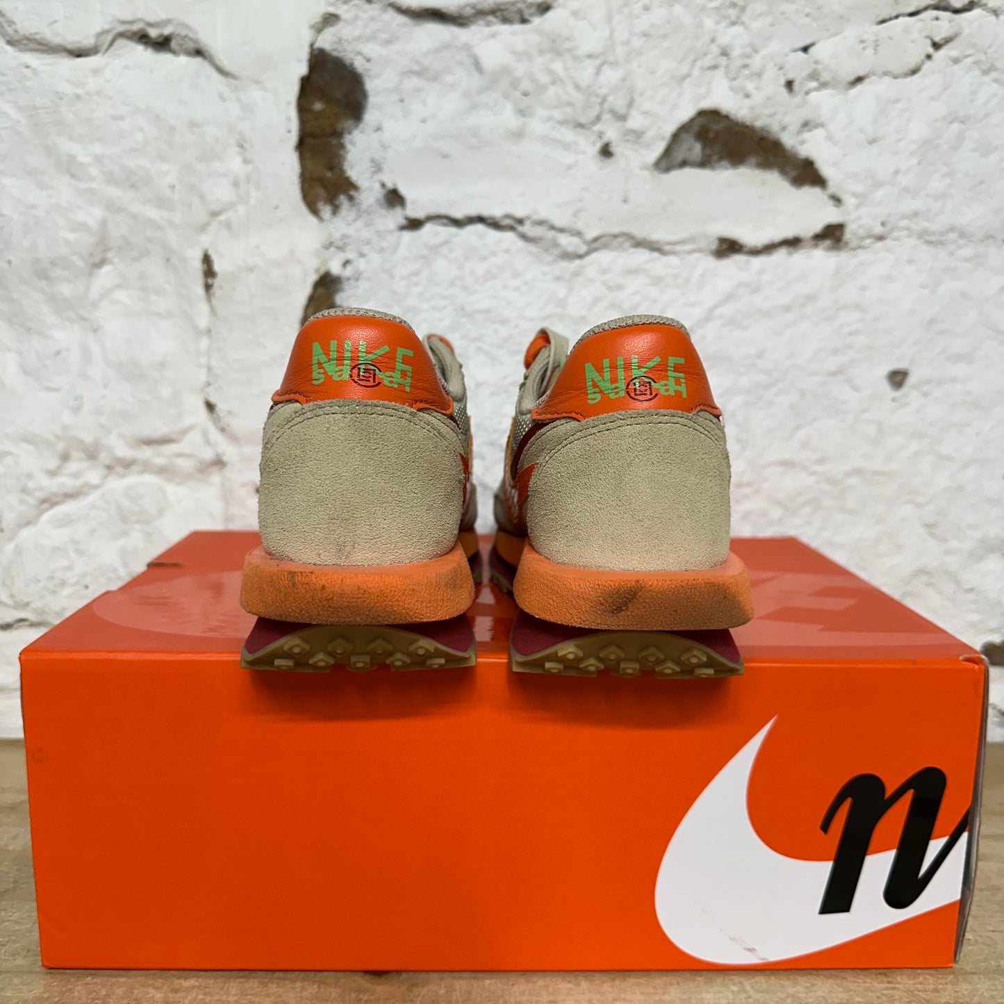 Nike LD Waffle sacai CLOT Kiss of Death Net Orange Blaze Sz 5