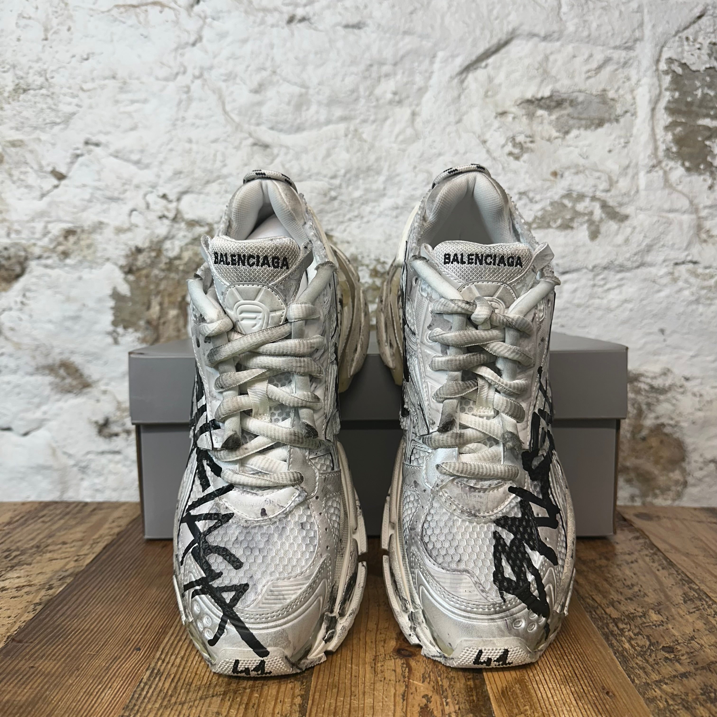 Balenciaga Runner Black Graffiti White Sneaker – The Gallery Online