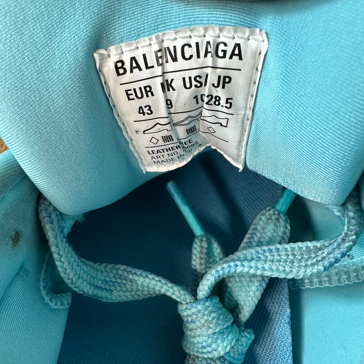 Balenciaga 3XL Triple Blue Sneaker Sz 10 (43)