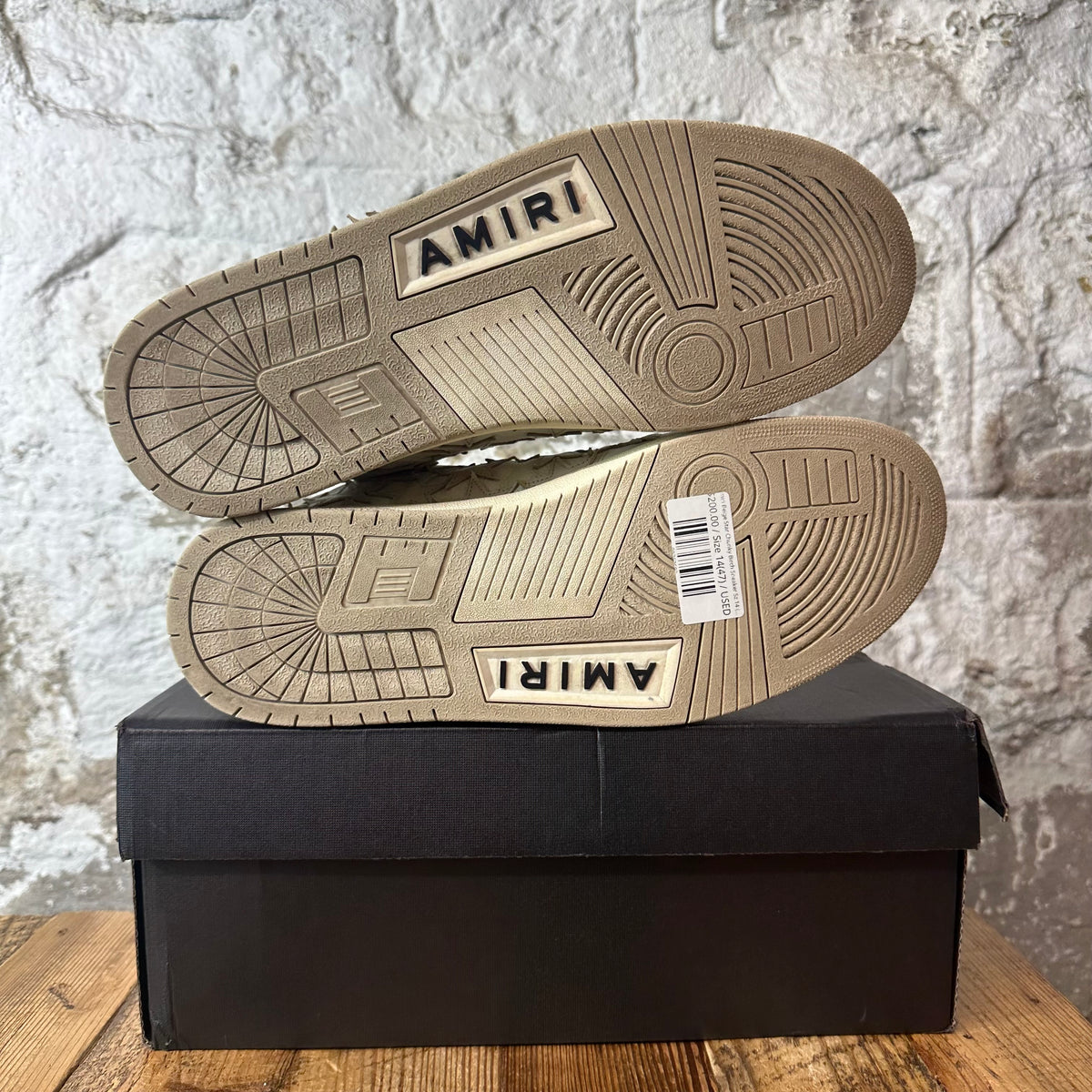 Amiri Beige Star Chunky Birch Sneaker Sz 14 (47)