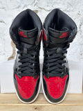 Air Jordan 1 High Patent Bred Sz 9.5