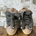 Lanvin Curb Black White Lace Pink Sneaker Sz 6.5 (39)
