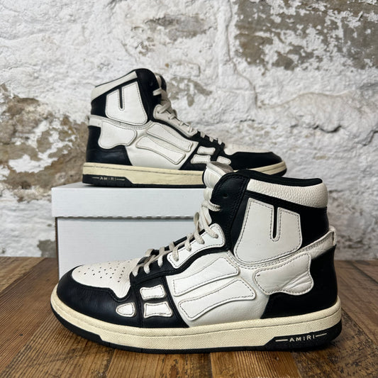 Amiri High White Skeleton Black White Sneaker Sz 10 (43) No Box