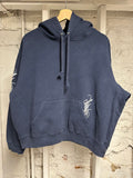 Supreme Navy Graffiti Script Hoodie Sz M