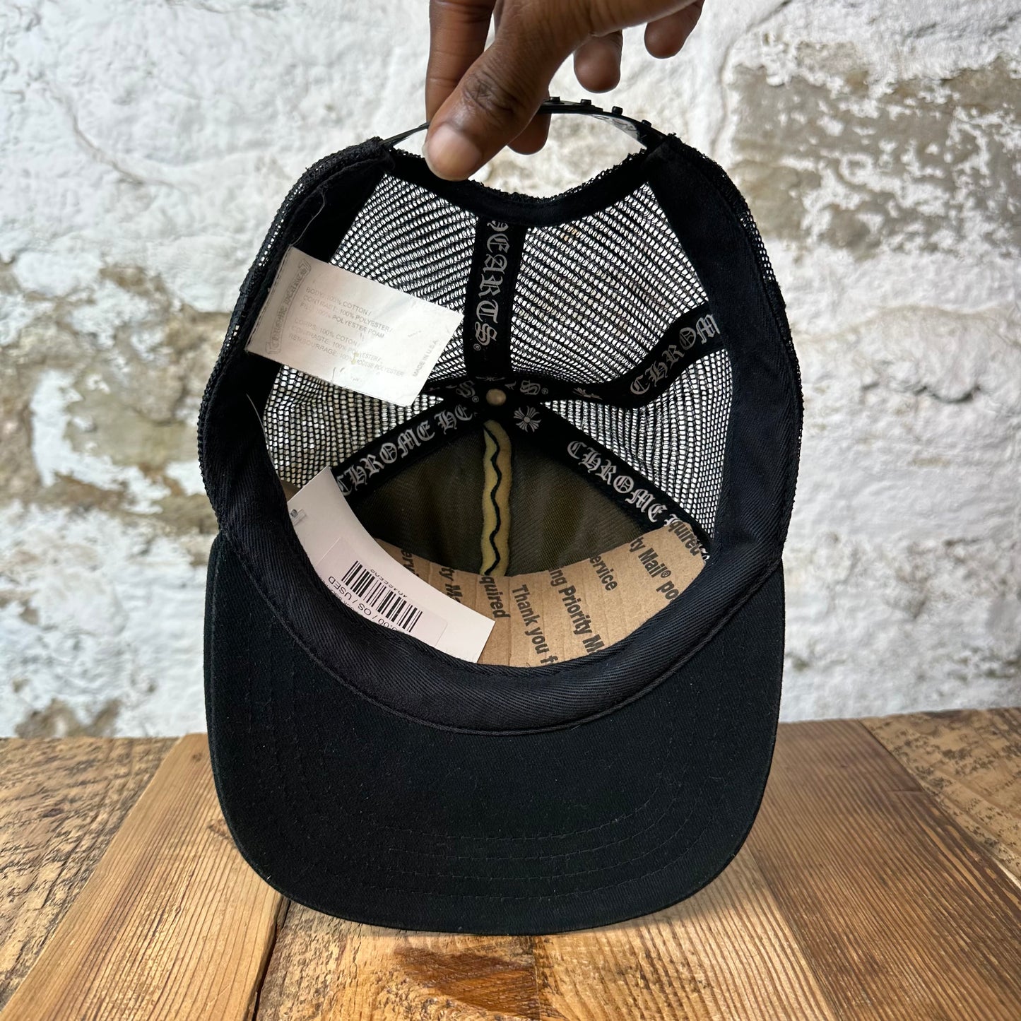 Chrome Hearts Hollywood FUCK Black Trucker Hat