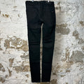 Amiri MX1 Black Leather Black Denim Jeans Sz 31