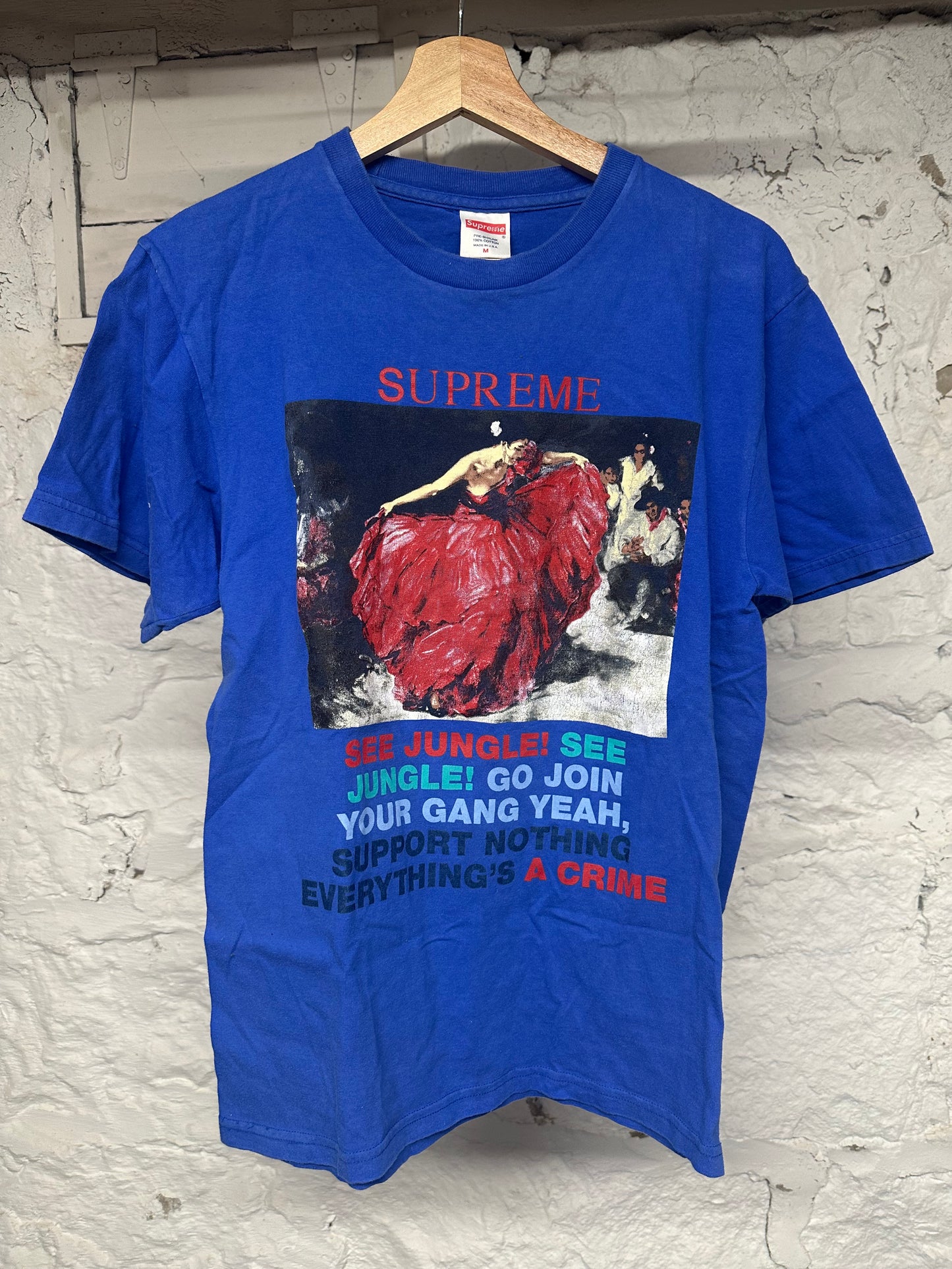 Supreme See Jungle T-shirt Blue Sz M