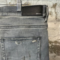 Amiri MX1 Neon Suede Grey Denim Jeans Sz 36