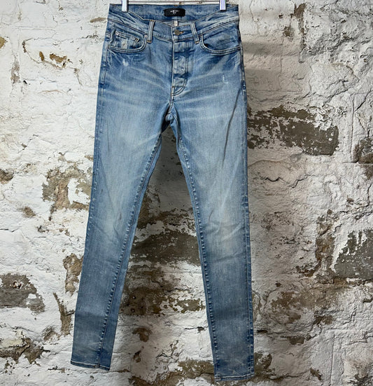 Amiri Plain Blue Denim Jeans Sz 29