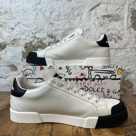 Dolce Gabbana Portofino Black White Sneaker Sz 10