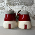 Prada Americas Cup Red Patent Grey White Sneaker Sz 9