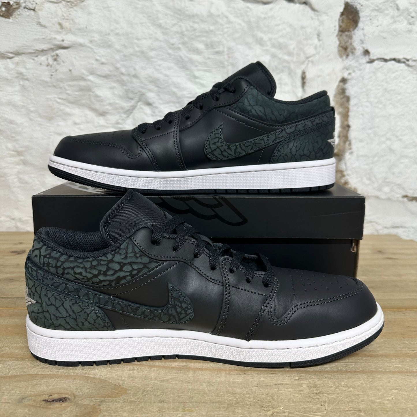 Air Jordan 1 Low Black Elephant Sz 10