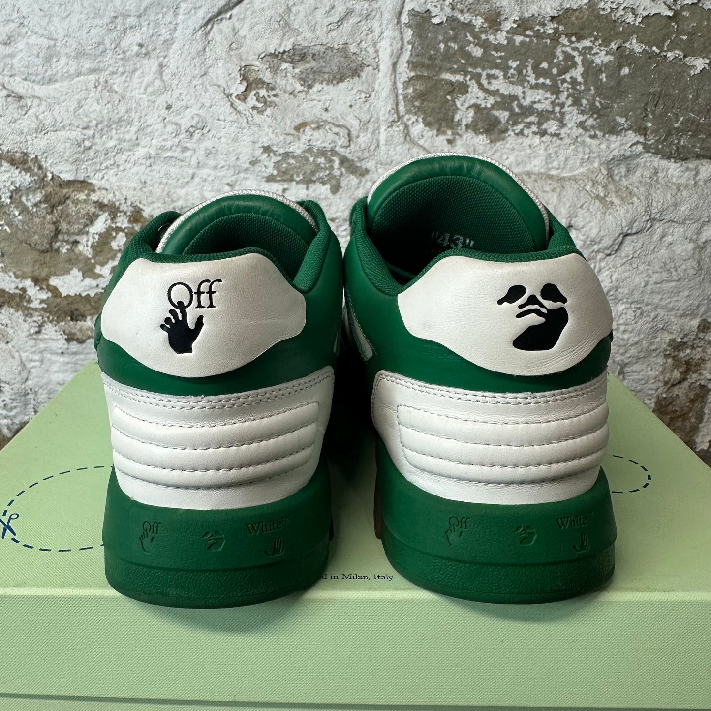Off-White Out Of Office Green White Sneaker Sz 10 (43)