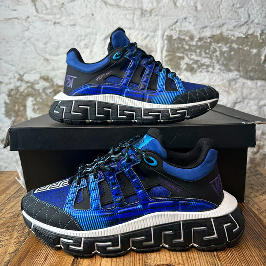 Versace Trigreca Gradient Blue Black Sneaker Sz 8.5 (41.5)