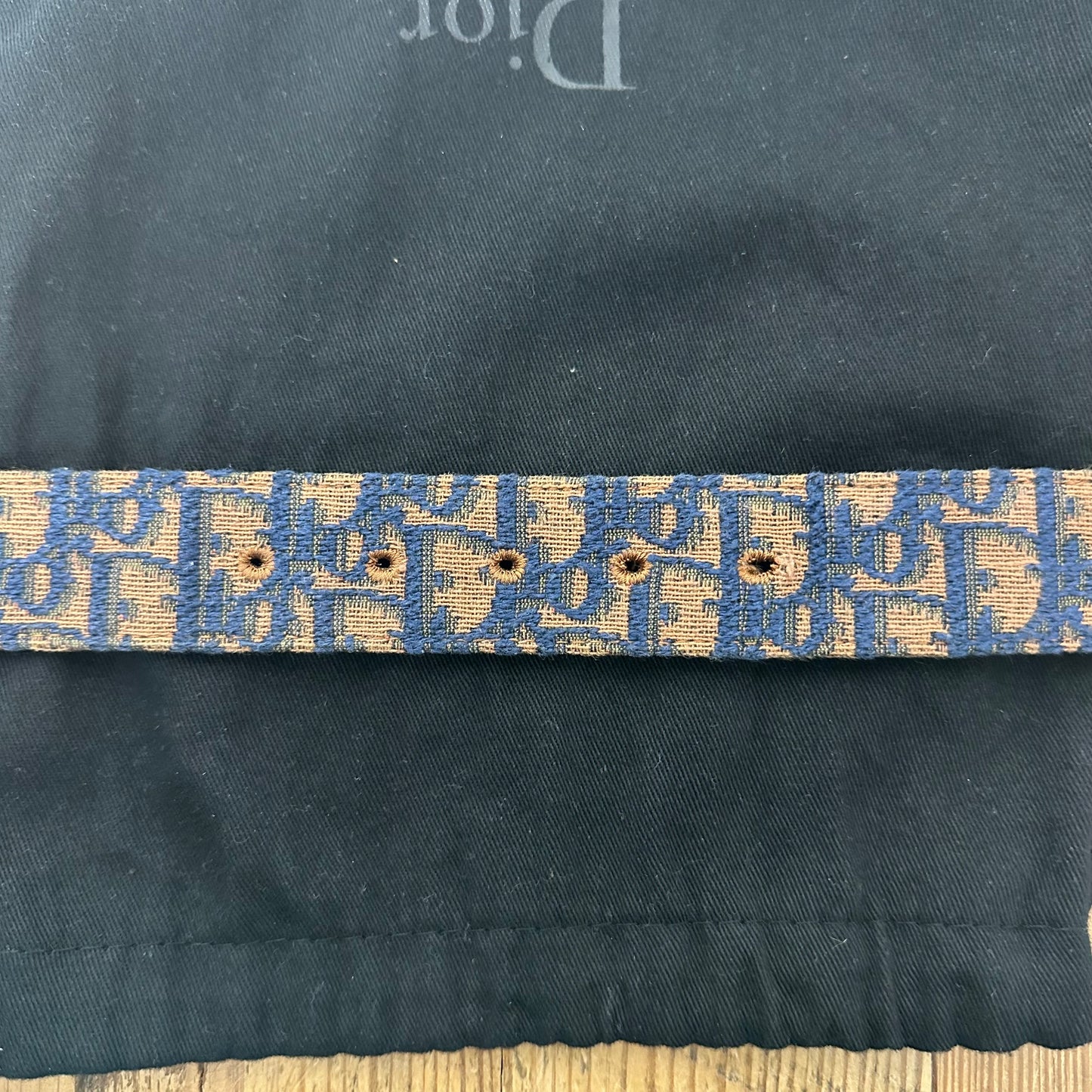 Dior Navy Monogram Burnt Orange Belt Sz (85)
