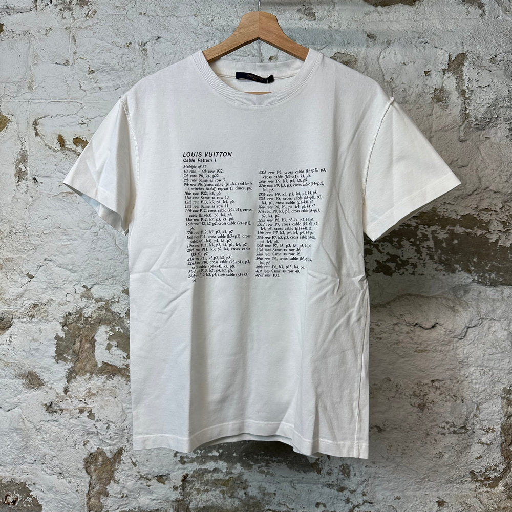 Louis Vuitton Cable Pattern T-shirt White Sz XS