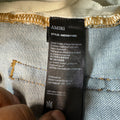 Amiri MX1 Leopard Print Blue Denim Jeans Sz 33