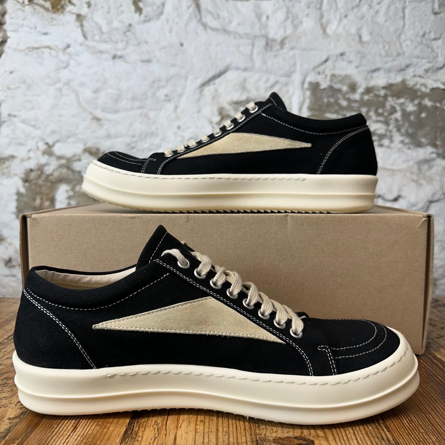 Rick Owens Vintage Black Milk Sneaker Sz 9.5 (42.5)