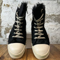 Rick Owens High Pony Hair Black Milk Sneaker Sz 14 (47)