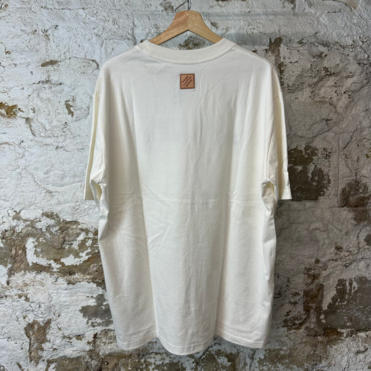 Louis Vuitton Darjeeling Embroidered White T-Shirt Sz L