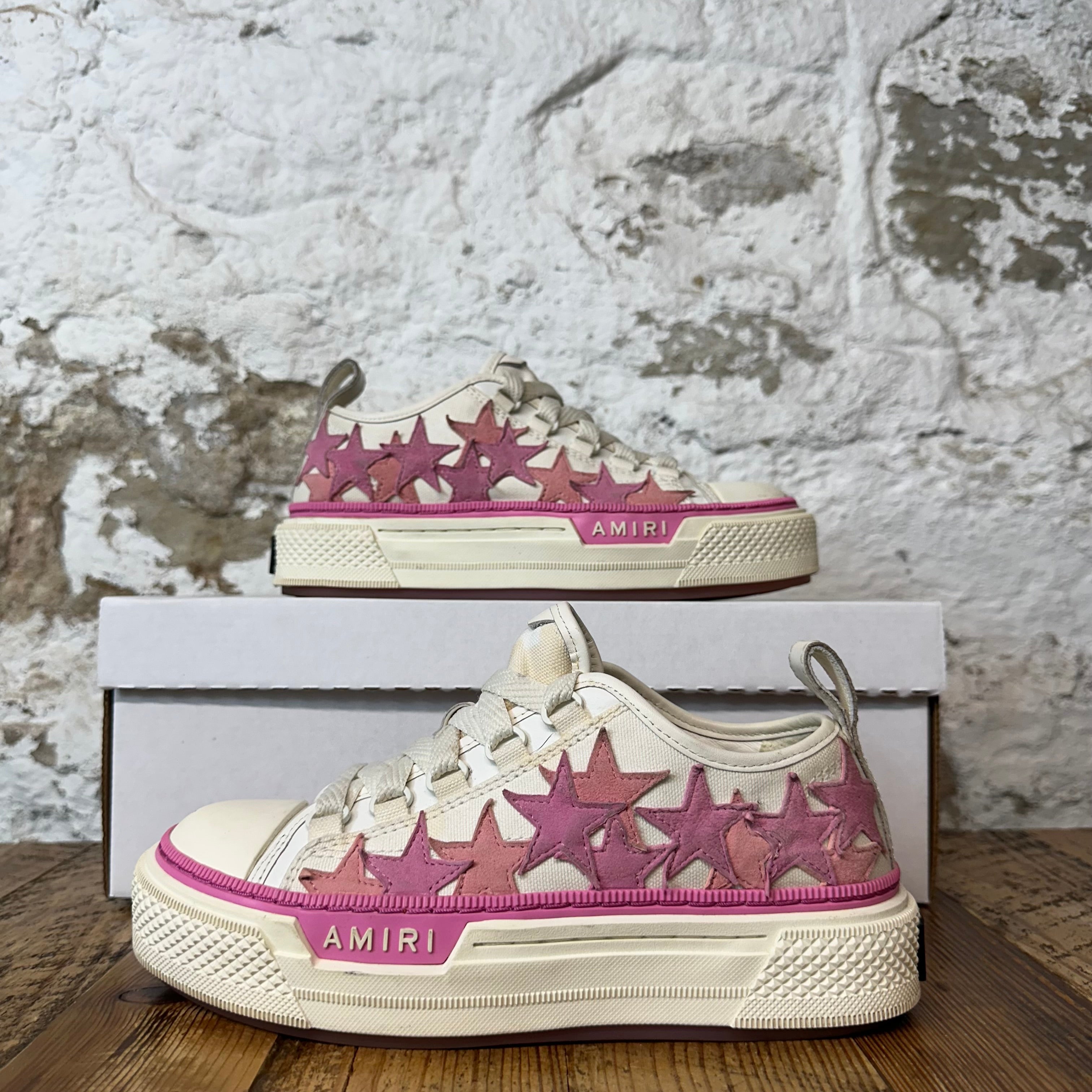 Amiri Pink Star Cream Sneaker Sz 4.5 (36)