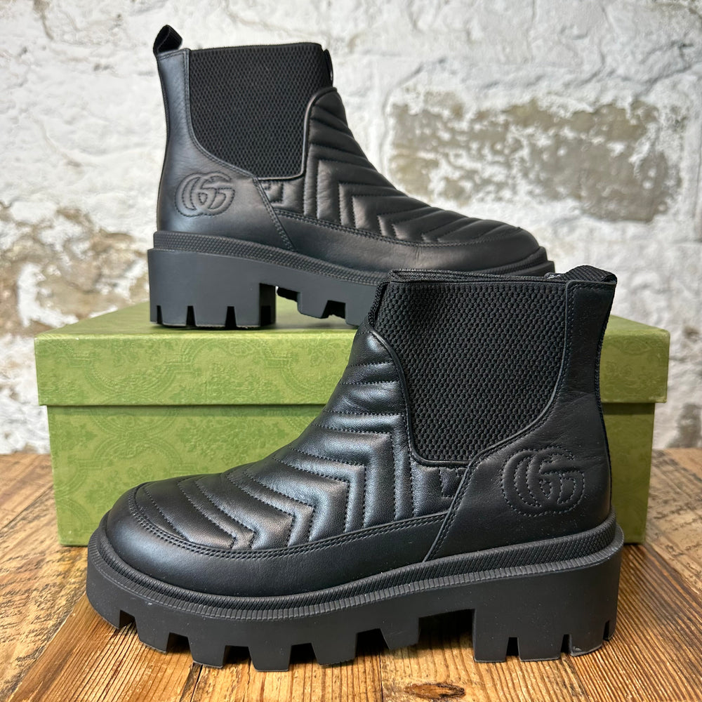 Gucci Nappa Matelasse Frances Chelsea Boot Sz 5 (37)