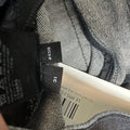 Amiri MX1 Black Leather Grey Denim Jeans Sz 31