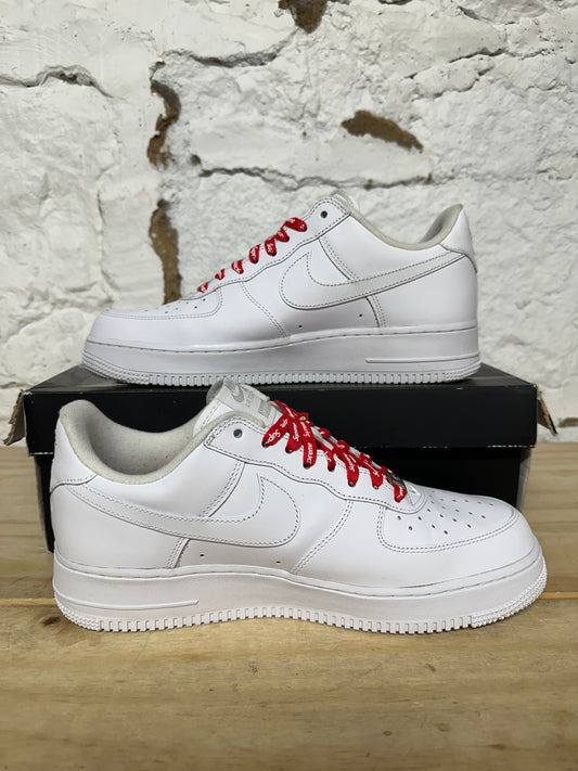 Nike Air Force 1 Low Supreme White Sz 9