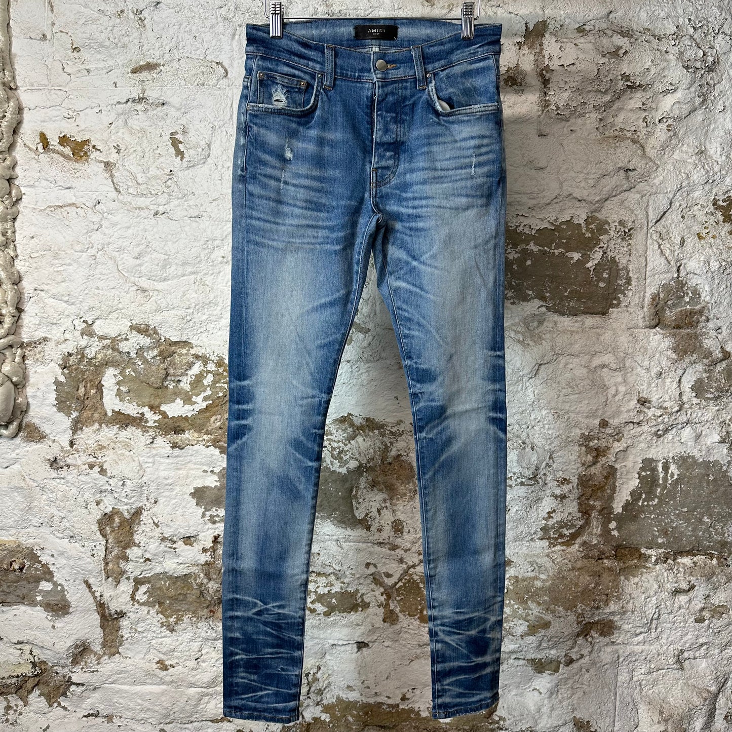 Amiri Plain Indigo Blue Denim Jeans Sz 29
