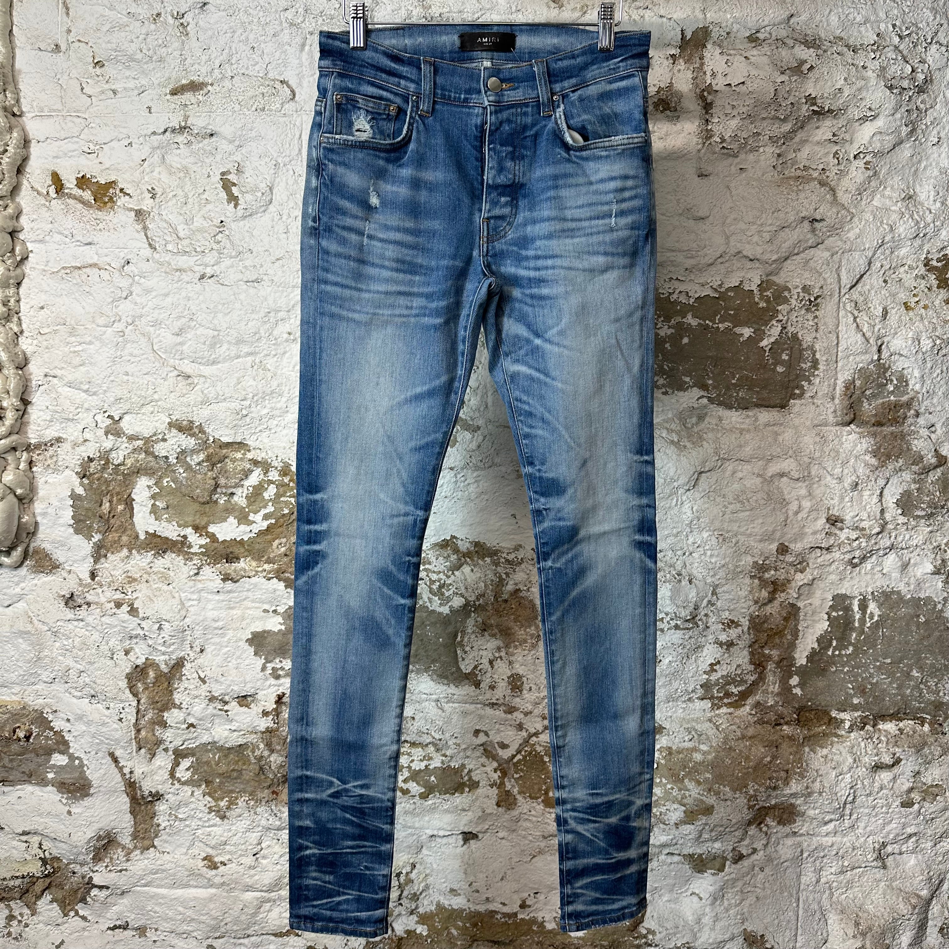 Amiri Plain Indigo Blue Denim Jeans Sz 29