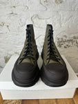 Alexander Mcqueen Olive Green Black Boot Sz 9 (42) No Box