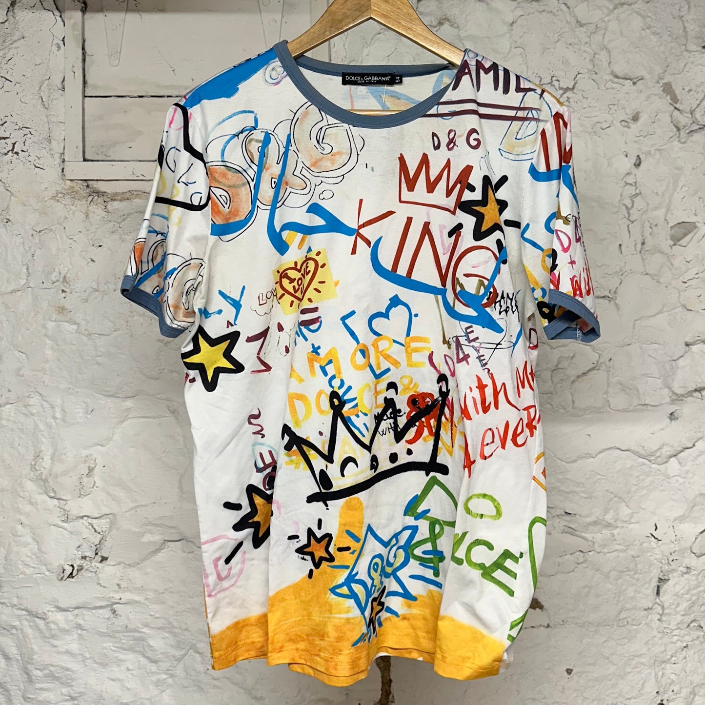 Dolce Gabbana All Over Print T-Shirt Sz L (54)