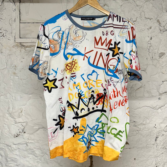 Dolce Gabbana All Over Print T-Shirt Sz L (54)