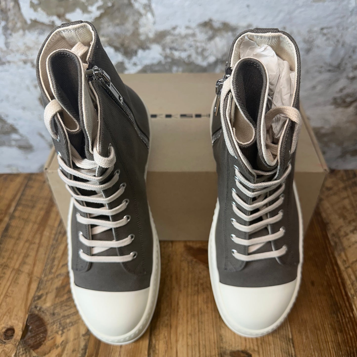 Rick Owens High Pentastitch Dust Mik Sneaker Sz 10 (43) DS