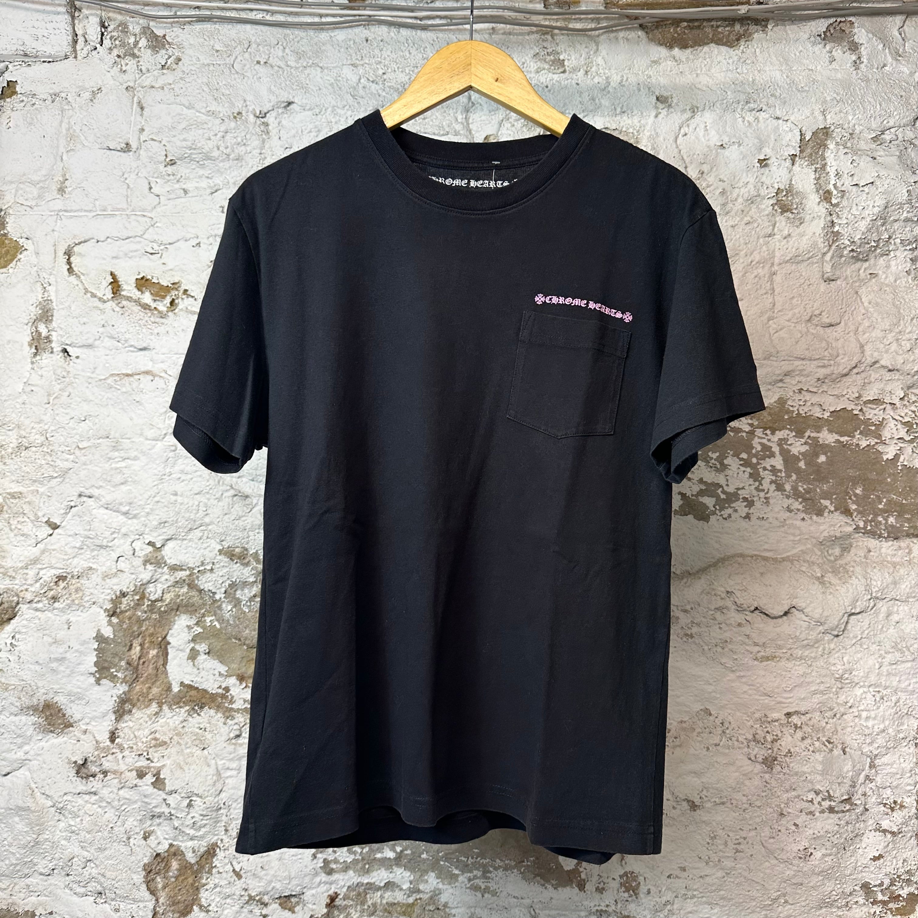 Chrome Hearts Matty Boy Pink Spell T-shirt Black Sz L (M)