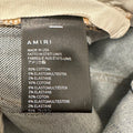 Amiri Multicolor Paisley Patch Blue Denim Jeans Sz 38