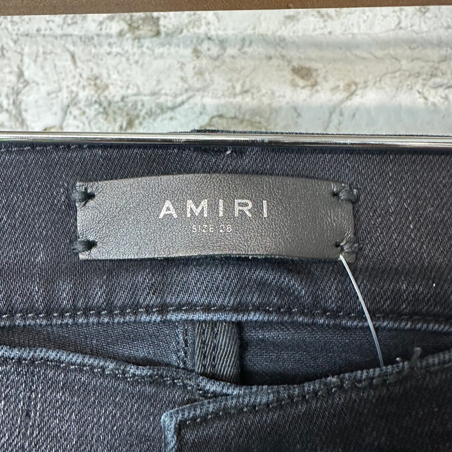 Amiri Plain Faded Black Denim Jeans Sz 28