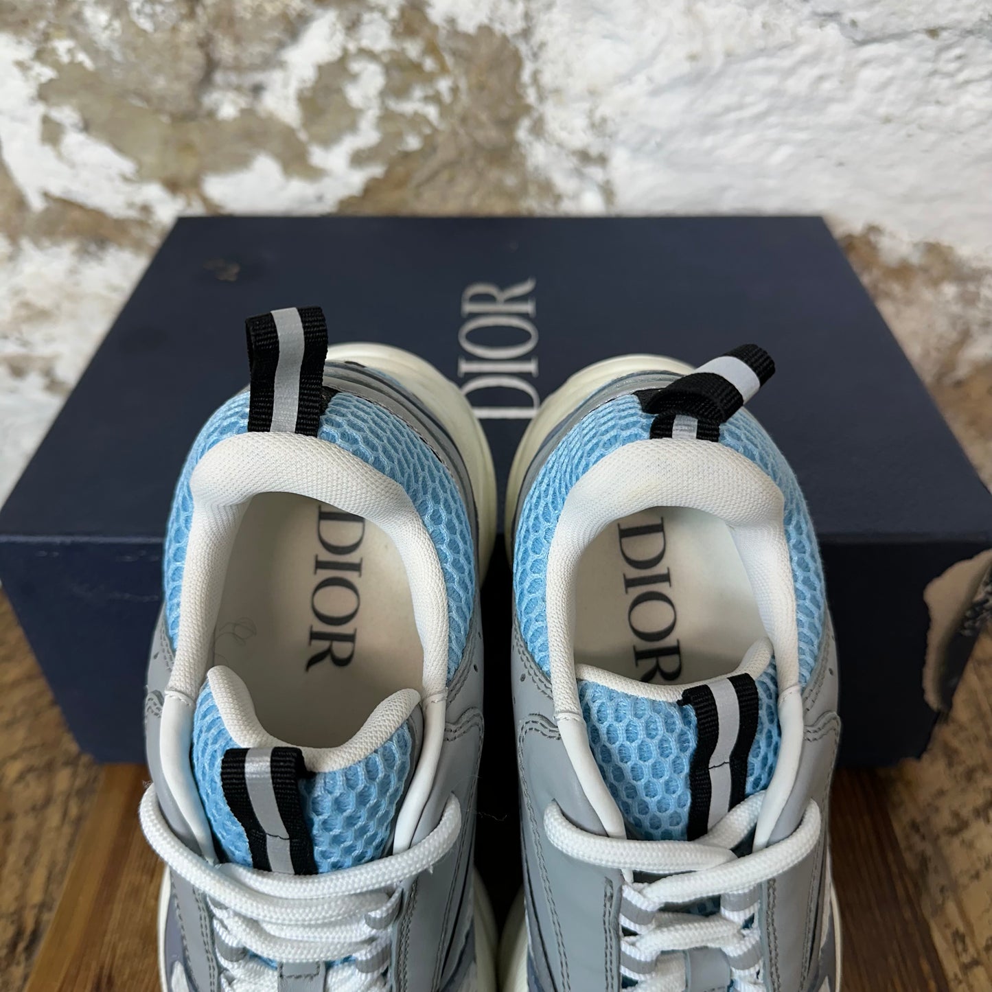Dior B22 Blue Gray White Sneaker Sz 6 (38)