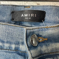 Amiri MX2 Multicolor Flannel Blue Denim Jeans Sz 29