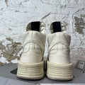 Rick Owens High TURBOWPN White Cream Sneaker Sz 8.5