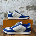 Louis Vuitton Blue White Damier Rivoli Sneaker Sz 9.5 (8LV) DS