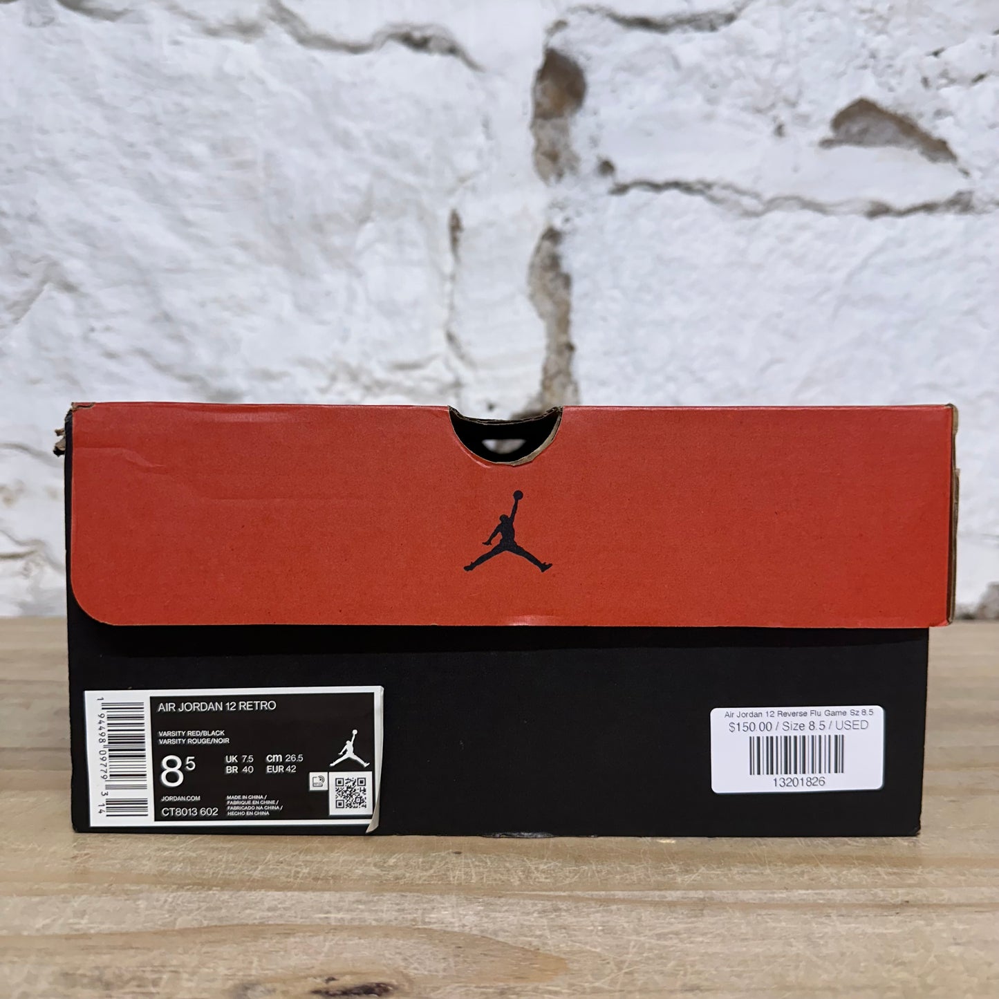 Air Jordan 12 Reverse Flu Game Sz 8.5