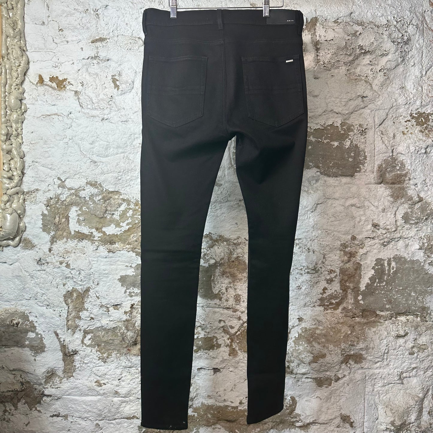Amiri White MA Stripe Black Denim Jeans Sz 34