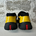 Prada Americas Cup Yellow Patent Black Sneaker Sz 6