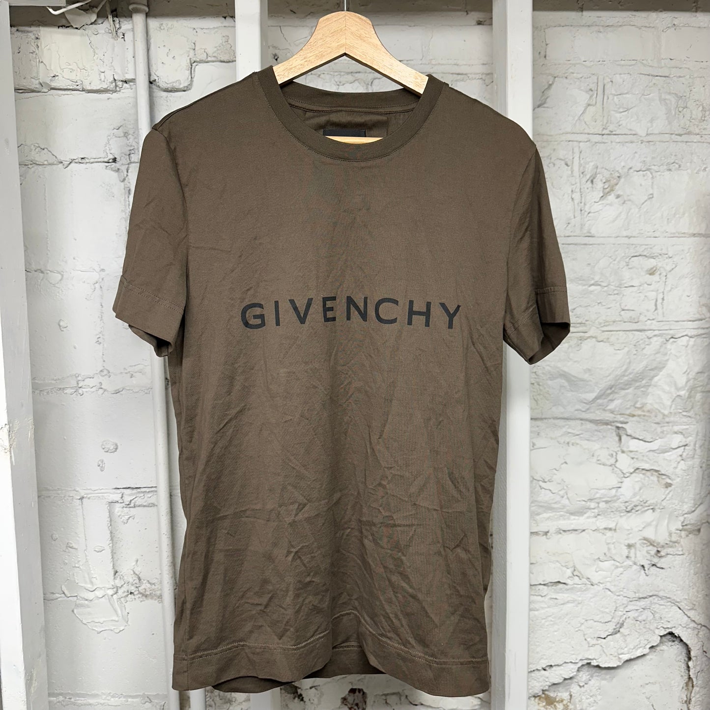Givenchy Spellout Brown T-Shirt Sz S
