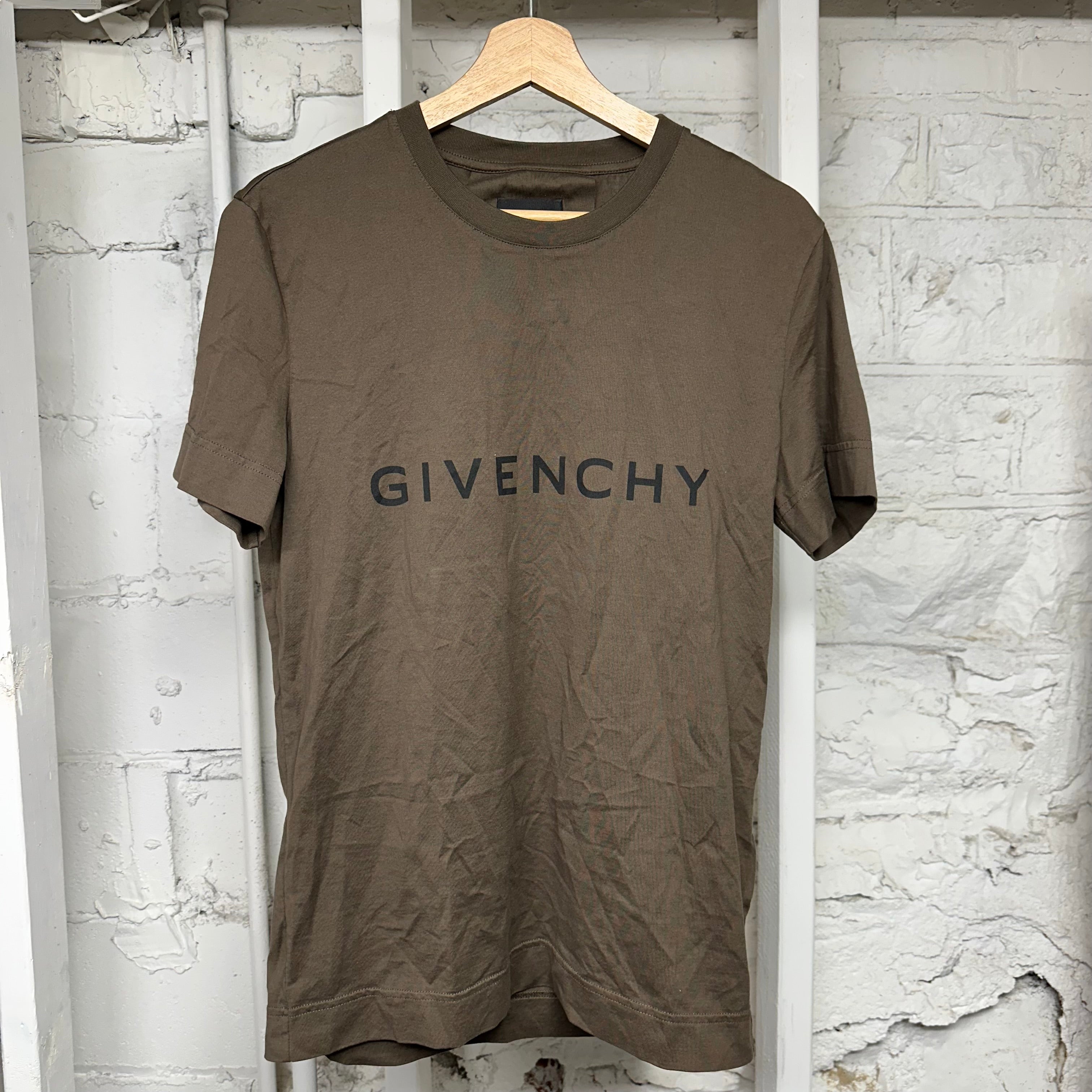 Givenchy Spellout Brown T-Shirt Sz S