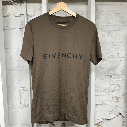 Givenchy Spellout Brown T-Shirt Sz S