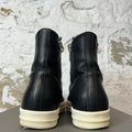 Rick Owens High Black Leather Milk Sneaker Sz 10 (43)