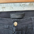 Amiri Knee Rip Plain Faded Black Denim Jeans Sz 32