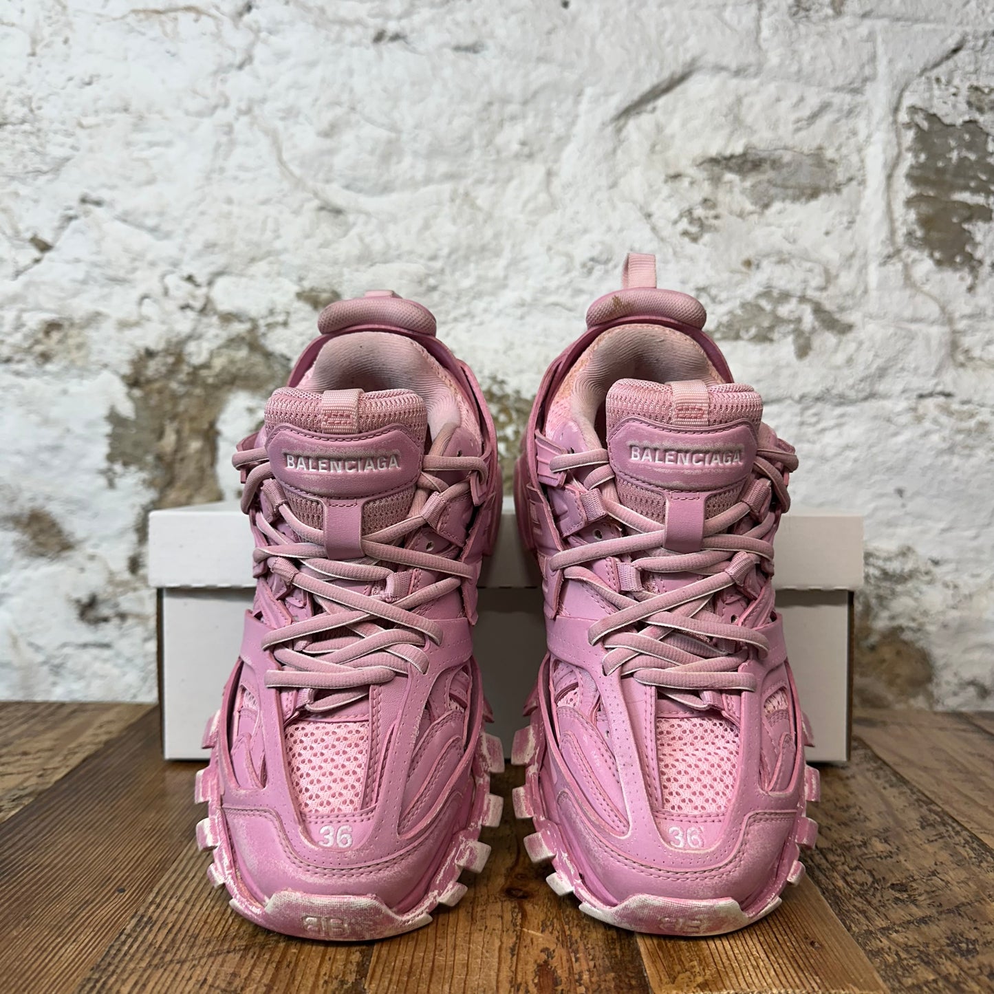 Balenciaga Track Runner Pink White Sz 4.5 (36) No Box